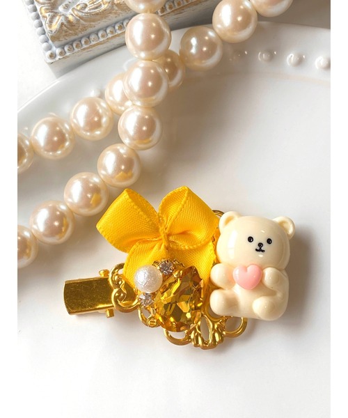 くまちゃんのヘアクリップ MUURABBTI】推しカラーくまちゃんのヘアクリップ(MA)（バレッタ/ヘア