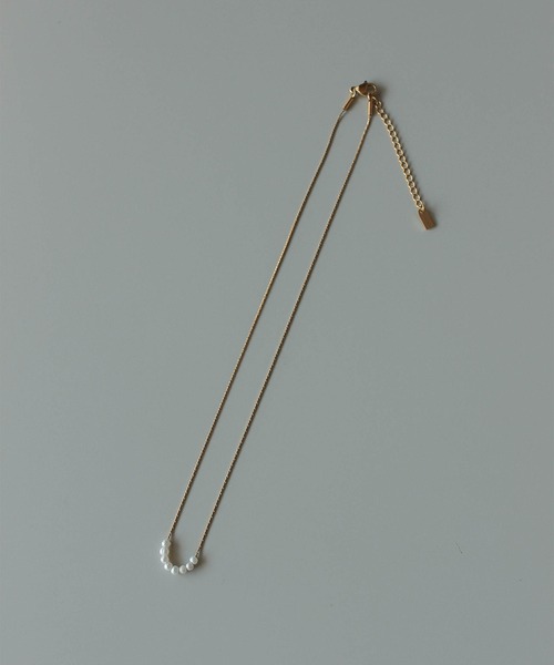 ebine（エビネ）の「Pearl Skin Necklace　金属アレルギー対応 サージカルステンレス（ネックレス・レディース・ゴールド・FREE）」の4枚目の写真