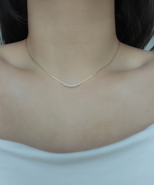 ebine（エビネ）の「Pearl Skin Necklace　金属アレルギー対応 サージカルステンレス（ネックレス・レディース・ゴールド・FREE）」の6枚目の写真