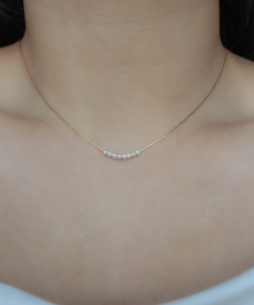 ebine（エビネ）の「Pearl Skin Necklace　金属アレルギー対応 サージカルステンレス（ネックレス・レディース・ゴールド・FREE）」の7枚目の写真