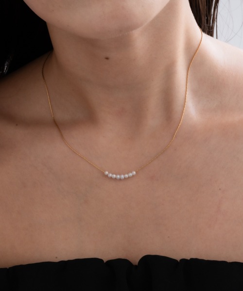 ebine（エビネ）の「Pearl Skin Necklace　金属アレルギー対応 サージカルステンレス（ネックレス・レディース・ゴールド・FREE）」の10枚目の写真