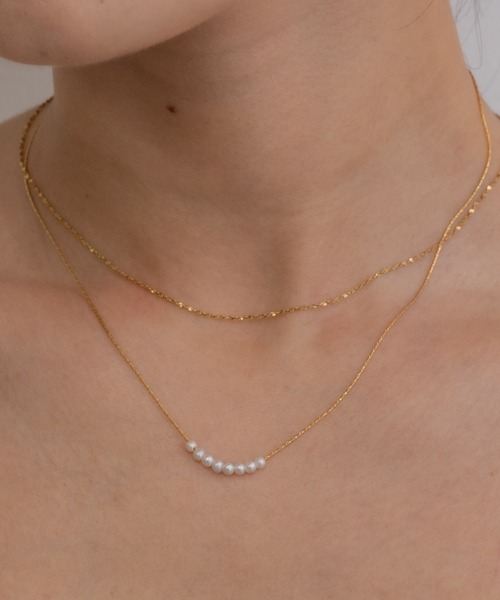 ebine（エビネ）の「Pearl Skin Necklace　金属アレルギー対応 サージカルステンレス（ネックレス・レディース・ゴールド・FREE）」の11枚目の写真