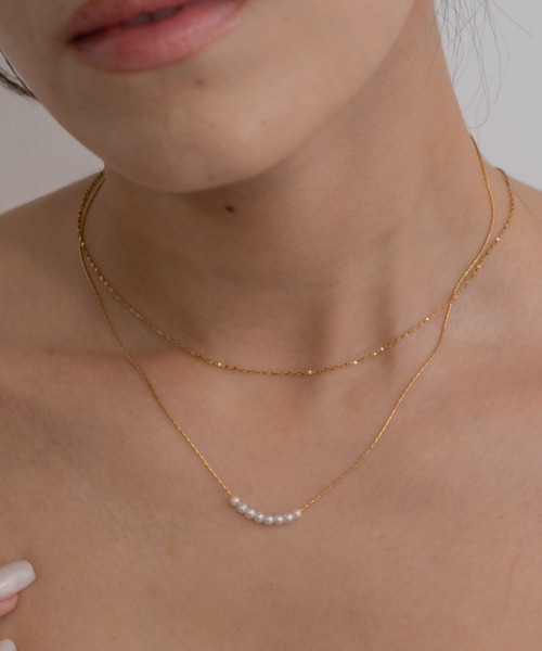 ebine（エビネ）の「Pearl Skin Necklace　金属アレルギー対応 サージカルステンレス（ネックレス・レディース・ゴールド・FREE）」の14枚目の写真