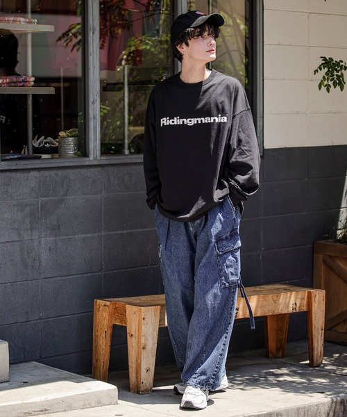 RAGEBLUE(レイジブルー)の「Denim wide loose cargo pants/デニムワイドルーズカーゴパンツ/パラシュートパンツ(デニムパンツ・メンズ・グレー/ネイビー/ブルー・MEDIUM/LARGE)」の13枚目の写真