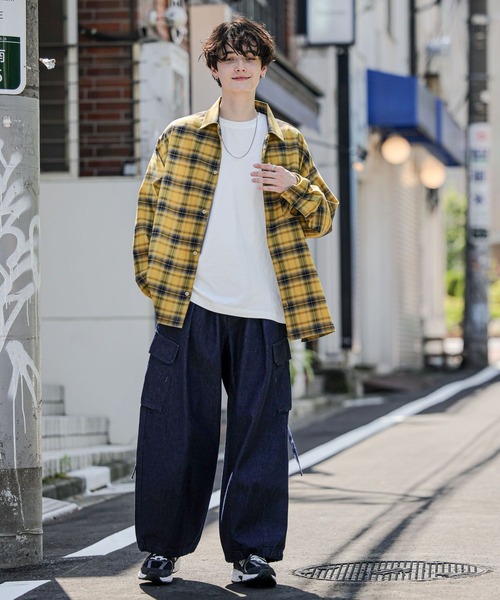 RAGEBLUE(レイジブルー)の「Denim wide loose cargo pants/デニムワイドルーズカーゴパンツ/パラシュートパンツ(デニムパンツ・メンズ・グレー/ネイビー/ブルー・MEDIUM/LARGE)」の14枚目の写真