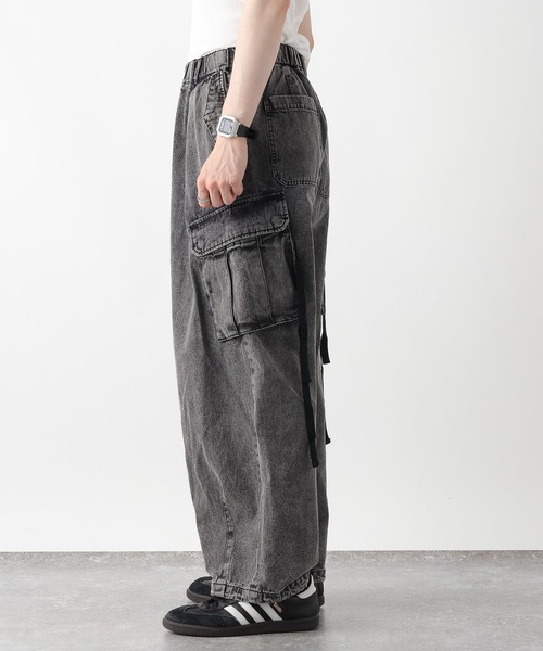 RAGEBLUE(レイジブルー)の「Denim wide loose cargo pants/デニムワイドルーズカーゴパンツ/パラシュートパンツ(デニムパンツ・メンズ・グレー/ネイビー/ブルー・MEDIUM/LARGE)」の15枚目の写真
