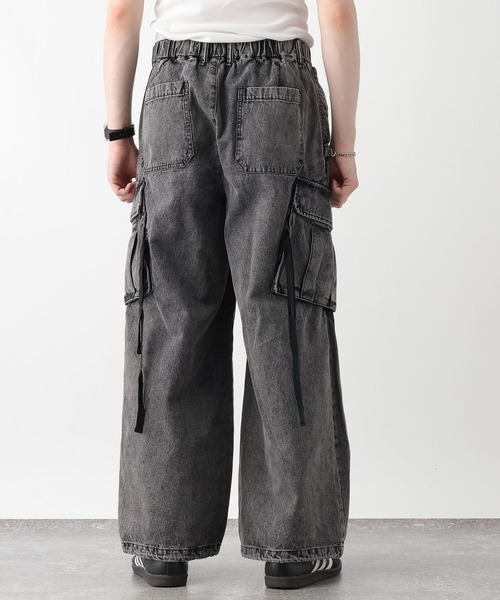 RAGEBLUE(レイジブルー)の「Denim wide loose cargo pants/デニムワイドルーズカーゴパンツ/パラシュートパンツ(デニムパンツ・メンズ・グレー/ネイビー/ブルー・MEDIUM/LARGE)」の16枚目の写真