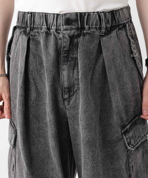 RAGEBLUE(レイジブルー)の「Denim wide loose cargo pants/デニムワイドルーズカーゴパンツ/パラシュートパンツ(デニムパンツ・メンズ・グレー/ネイビー/ブルー・MEDIUM/LARGE)」の17枚目の写真