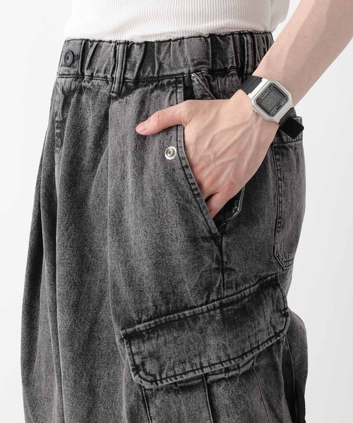 RAGEBLUE(レイジブルー)の「Denim wide loose cargo pants/デニムワイドルーズカーゴパンツ/パラシュートパンツ(デニムパンツ・メンズ・グレー/ネイビー/ブルー・MEDIUM/LARGE)」の19枚目の写真