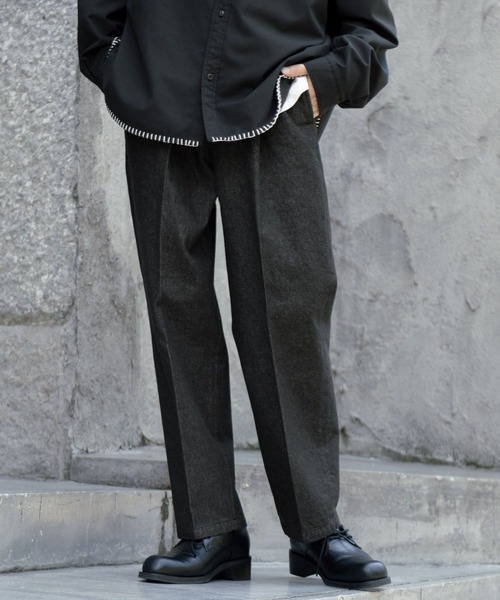 RAGEBLUE(レイジブルー)の「BLUEVER/デニムライクワイドスラックスパンツ(デニムパンツ・メンズ・ネイビー/ブラック・MEDIUM/LARGE)」の21枚目の写真