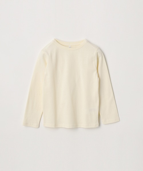 coca（coca）（コカ）の「キッズ レギュラー長袖無地Tシャツ（Tシャツ/カットソー・キッズ・ブルー/チャコール/アイボリー/ピンク系その他・100/110/120/130/140）」の2枚目の写真