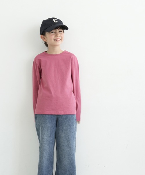 coca（coca）（コカ）の「キッズ レギュラー長袖無地Tシャツ（Tシャツ/カットソー・キッズ・ブルー/チャコール/アイボリー/ピンク系その他・100/110/120/130/140）」の8枚目の写真