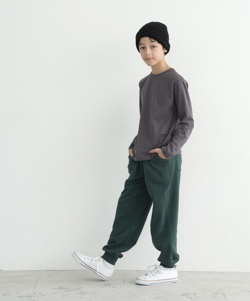 coca（coca）（コカ）の「キッズ レギュラー長袖無地Tシャツ（Tシャツ/カットソー・キッズ・ブルー/チャコール/アイボリー/ピンク系その他・100/110/120/130/140）」の9枚目の写真