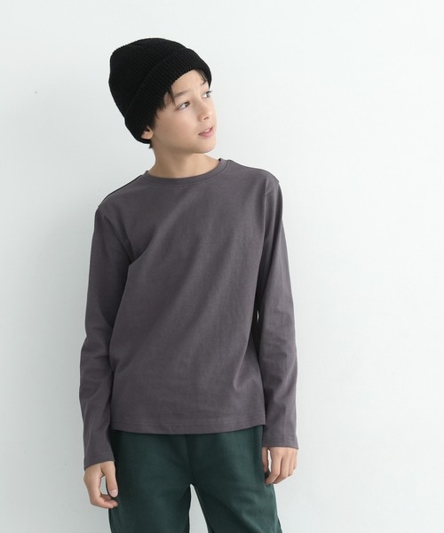 coca（coca）（コカ）の「キッズ レギュラー長袖無地Tシャツ（Tシャツ/カットソー・キッズ・ブルー/チャコール/アイボリー/ピンク系その他・100/110/120/130/140）」の10枚目の写真