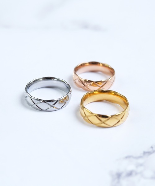crafty（クラフティー）の「金属アレルギー/キルティングカットリング/サージカルステンレス（リング・レディース・シルバー/ピンクゴールド/ゴールド・11号/13号/9号）」の3枚目の写真