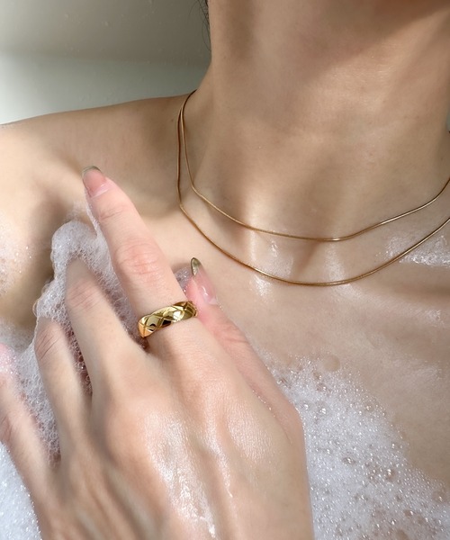 crafty（クラフティー）の「金属アレルギー/キルティングカットリング/サージカルステンレス（リング・レディース・シルバー/ピンクゴールド/ゴールド・11号/13号/9号）」の13枚目の写真