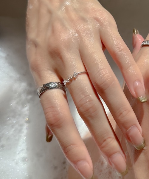 crafty（クラフティー）の「金属アレルギー/キルティングカットリング/サージカルステンレス（リング・レディース・シルバー/ピンクゴールド/ゴールド・11号/13号/9号）」の12枚目の写真