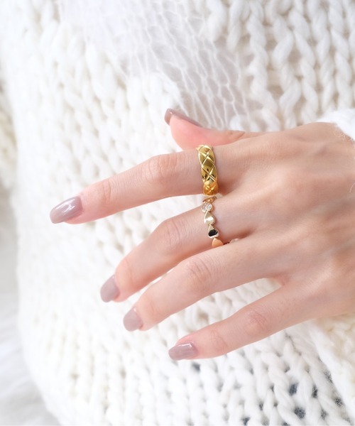 crafty（クラフティー）の「金属アレルギー/キルティングカットリング/サージカルステンレス（リング・レディース・シルバー/ピンクゴールド/ゴールド・11号/13号/9号）」の6枚目の写真