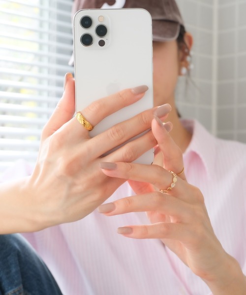 crafty（クラフティー）の「金属アレルギー/キルティングカットリング/サージカルステンレス（リング・レディース・シルバー/ピンクゴールド/ゴールド・11号/13号/9号）」の5枚目の写真