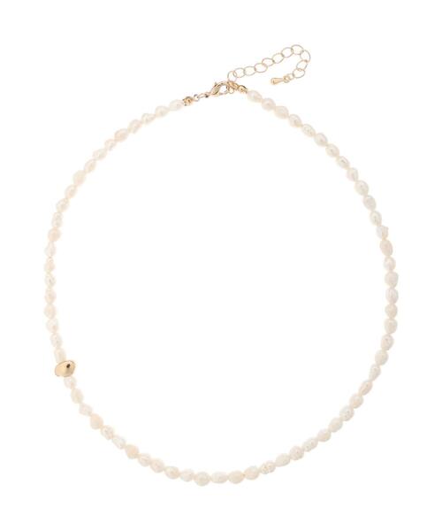 Te chichi（テチチ）の「ポイントメタル淡水パールネックレス（ネックレス・レディース・オフホワイト・F）」の4枚目の写真