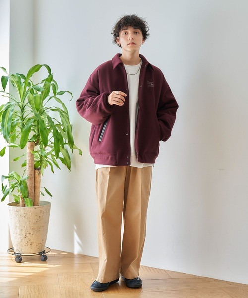 RAGEBLUE（レイジブルー）の「【WOOLLYTEC/ウーリーテック】ワンポイント刺繍/ビッグサイズブルゾン（ブルゾン・メンズ・ブラック/ネイビー/レッド・MEDIUM/LARGE）」の5枚目の写真