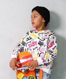 BABYDOLL（ベビードール）の「親子お揃い ラクガキ総柄パーカー 8731K（パーカー・キッズ）」