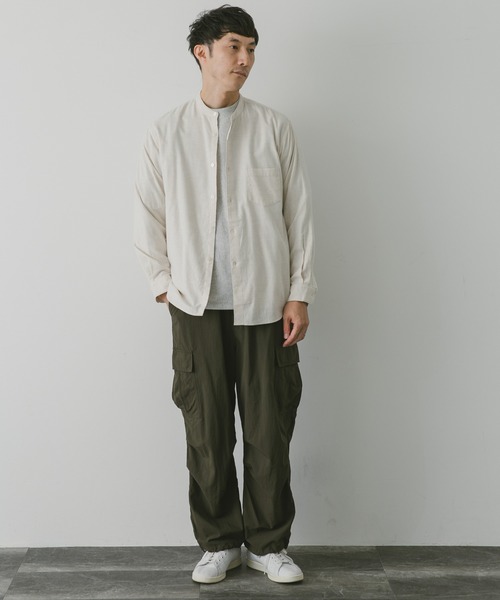 URBAN RESEARCH DOORS（アーバンリサーチドアーズ）の「ビエラバンドカラーシャツ（シャツ/ブラウス・メンズ・グリーン/オフホワイト/ブルー系その他/ブラウン系その他・MEDIUM/LARGE）」の17枚目の写真