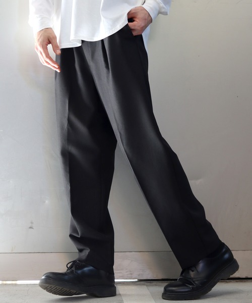 SITRY(シトリー)の「polyester tropical wide tapered easy pants/ポリトロ ワイド テーパード イージーパンツ(その他パンツ・メンズ・ダークネイビー/カーキ/ブラック・L/M/LL)」の14枚目の写真