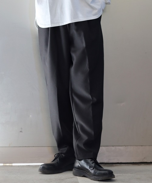 SITRY(シトリー)の「polyester tropical wide tapered easy pants/ポリトロ ワイド テーパード イージーパンツ(その他パンツ・メンズ・ダークネイビー/カーキ/ブラック・L/M/LL)」の15枚目の写真