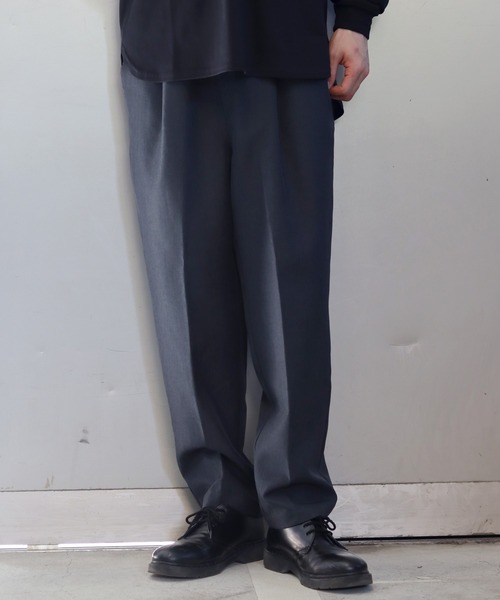 SITRY(シトリー)の「polyester tropical wide tapered easy pants/ポリトロ ワイド テーパード イージーパンツ(その他パンツ・メンズ・ダークネイビー/カーキ/ブラック・L/M/LL)」の18枚目の写真