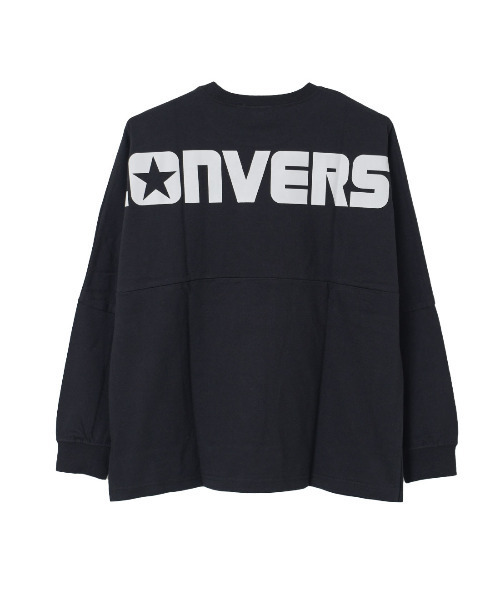 CONVERSE(コンバース)の「CONVERSE 別注バックプリントロングTシャツ(Tシャツ/カットソー・キッズ・チャコールグレー/ブラック/グレイッシュベージュ・150/130/160/140)」の11枚目の写真