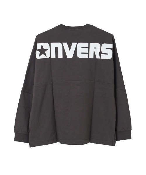 CONVERSE(コンバース)の「CONVERSE 別注バックプリントロングTシャツ(Tシャツ/カットソー・キッズ・チャコールグレー/ブラック/グレイッシュベージュ・150/130/160/140)」の12枚目の写真