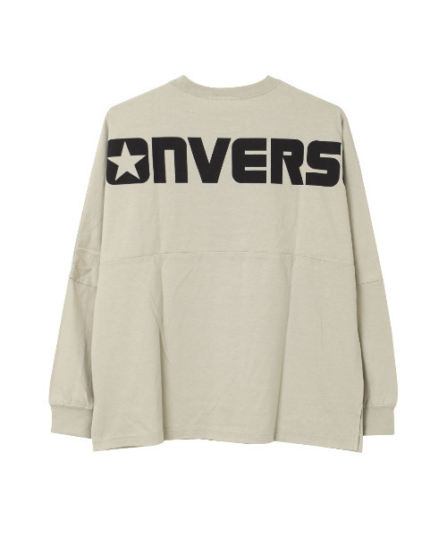 CONVERSE(コンバース)の「CONVERSE 別注バックプリントロングTシャツ(Tシャツ/カットソー・キッズ・チャコールグレー/ブラック/グレイッシュベージュ・150/130/160/140)」の4枚目の写真