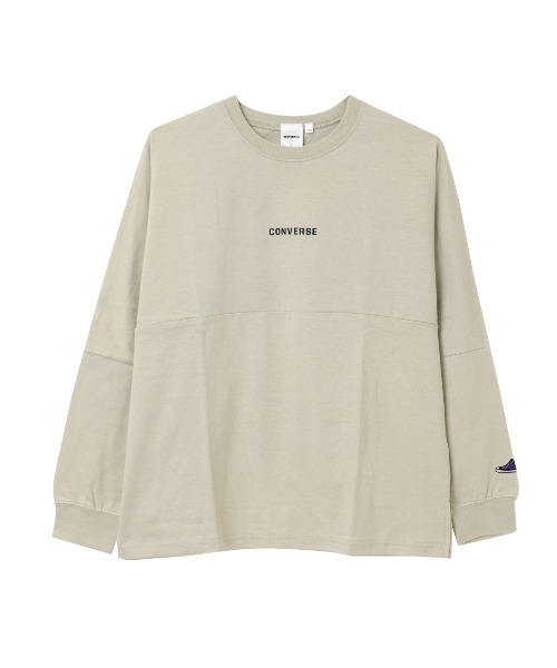 CONVERSE(コンバース)の「CONVERSE 別注バックプリントロングTシャツ(Tシャツ/カットソー・キッズ・チャコールグレー/ブラック/グレイッシュベージュ・150/130/160/140)」の16枚目の写真