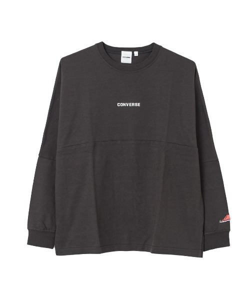 CONVERSE(コンバース)の「CONVERSE 別注バックプリントロングTシャツ(Tシャツ/カットソー・キッズ・チャコールグレー/ブラック/グレイッシュベージュ・150/130/160/140)」の15枚目の写真