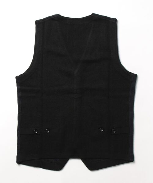 Alexander Julian（アレキサンダージュリアン）の「アレキサンダージュリアン ウォッシャブル ウール混グレンチェック ニットジレ（ベスト・メンズ・グレー系その他2/ブラウン/ネイビー・MEDIUM/X-LARGE/LARGE）」の4枚目の写真