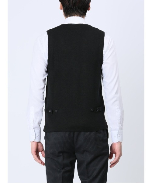 Alexander Julian（アレキサンダージュリアン）の「アレキサンダージュリアン ウォッシャブル ウール混グレンチェック ニットジレ（ベスト・メンズ・グレー系その他2/ブラウン/ネイビー・MEDIUM/X-LARGE/LARGE）」の19枚目の写真