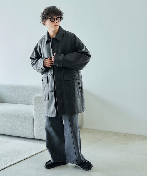 RAGEBLUE（レイジブルー）の「シンセティックレザー/ルーズハーフ