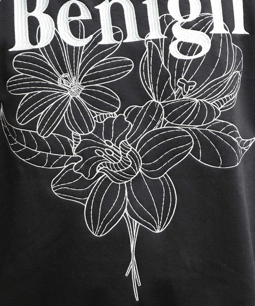 8(eight)(エイト)の「フラワー 刺繍 裏起毛 トレーナー 花(スウェット・メンズ・ブラック/アッシュグレー/オフホワイト・MEDIUM/LARGE)」の6枚目の写真