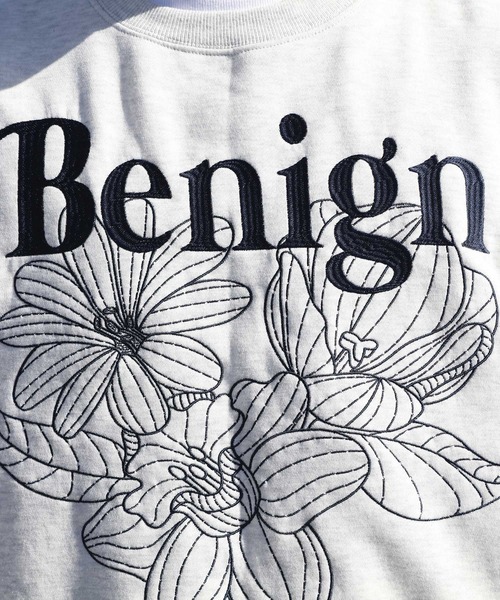 8(eight)(エイト)の「フラワー 刺繍 裏起毛 トレーナー 花(スウェット・メンズ・ブラック/アッシュグレー/オフホワイト・MEDIUM/LARGE)」の5枚目の写真