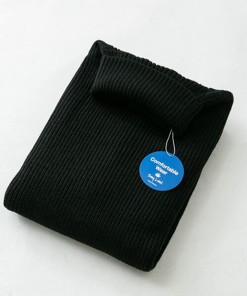 URBAN RESEARCH Sonny Label（アーバンリサーチサニーレーベル）の「ウォッシャブルウール混タートルニット（ニット/セーター・メンズ・カーキ/オフホワイト/ブラック/グレー/オレンジ/ブルー・LARGE/X-LARGE/MEDIUM）」の2枚目の写真