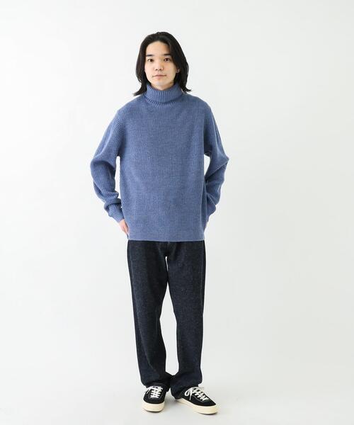 URBAN RESEARCH Sonny Label（アーバンリサーチサニーレーベル）の「ウォッシャブルウール混タートルニット（ニット/セーター・メンズ・カーキ/オフホワイト/ブラック/グレー/オレンジ/ブルー・LARGE/X-LARGE/MEDIUM）」の7枚目の写真