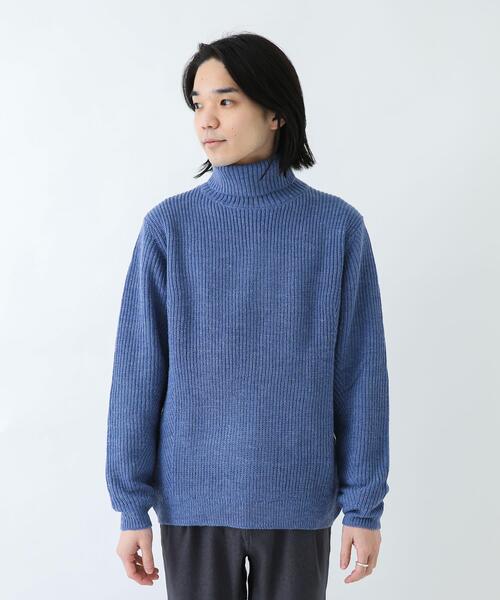 URBAN RESEARCH Sonny Label（アーバンリサーチサニーレーベル）の「ウォッシャブルウール混タートルニット（ニット/セーター・メンズ・カーキ/オフホワイト/ブラック/グレー/オレンジ/ブルー・LARGE/X-LARGE/MEDIUM）」の10枚目の写真