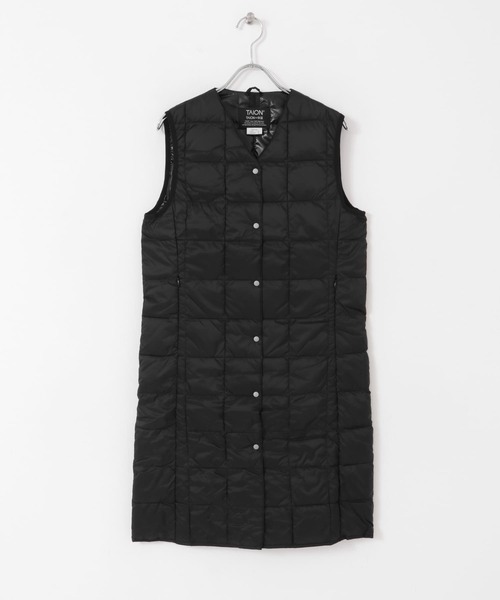 ITEMS URBANRESEARCH（アイテムズ アーバンリサーチ）の「TAION　V NECK LONG DOWN VEST（ダウンベスト・レディース・オフホワイト/ブラック・LARGE/MEDIUM）」の16枚目の写真