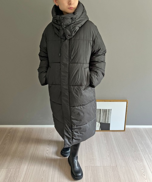 【セール】ディタッチャブルフード中綿ロングコート（ダウンジャケット/コート）｜Jewelobe（ジュエローブ）