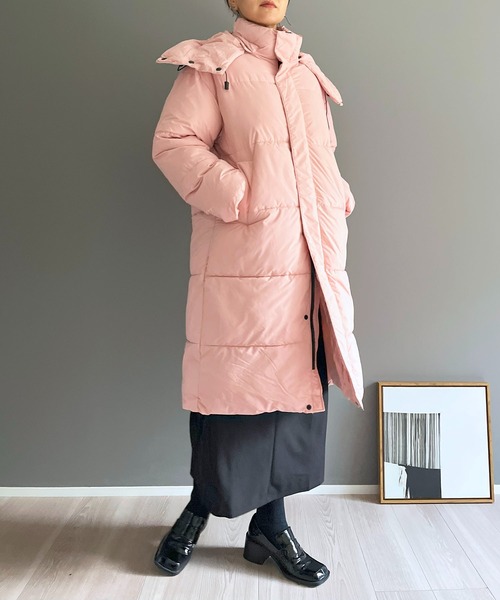 【セール】ディタッチャブルフード中綿ロングコート（ダウンジャケット/コート）｜Jewelobe（ジュエローブ）