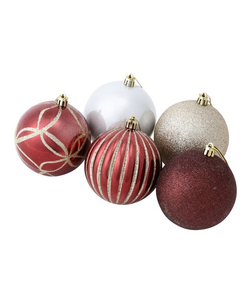 セール】セットオーナメント 8cm 20個 ブラウン（インテリア雑貨