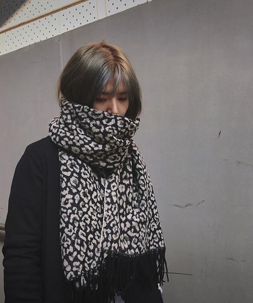 meJane（ミージェーン）の「レオパード柄ストール（ストール/ショール・レディース・ブラウン/ブラック・FREE）」の5枚目の写真