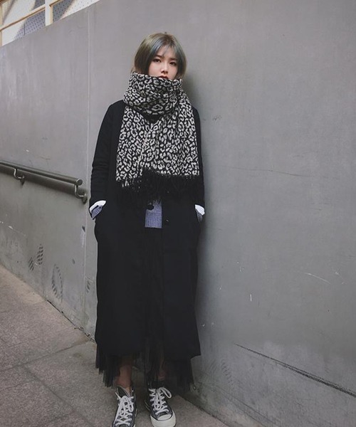 meJane（ミージェーン）の「レオパード柄ストール（ストール/ショール・レディース・ブラウン/ブラック・FREE）」の7枚目の写真