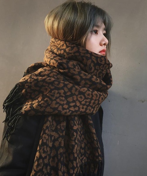 meJane（ミージェーン）の「レオパード柄ストール（ストール/ショール・レディース・ブラウン/ブラック・FREE）」の10枚目の写真